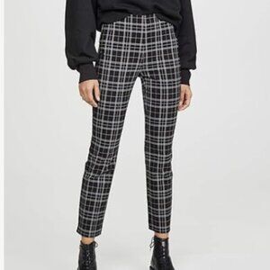 Bailey 44 Black & White Plaid Slim Ankle Pants